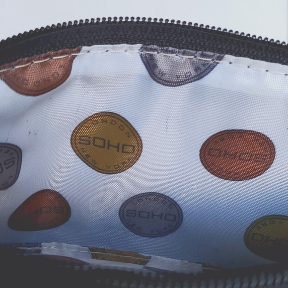 SOHO London New York Crocodile Print Wristlet / Cosmetic Bag - Picture 4 of 5